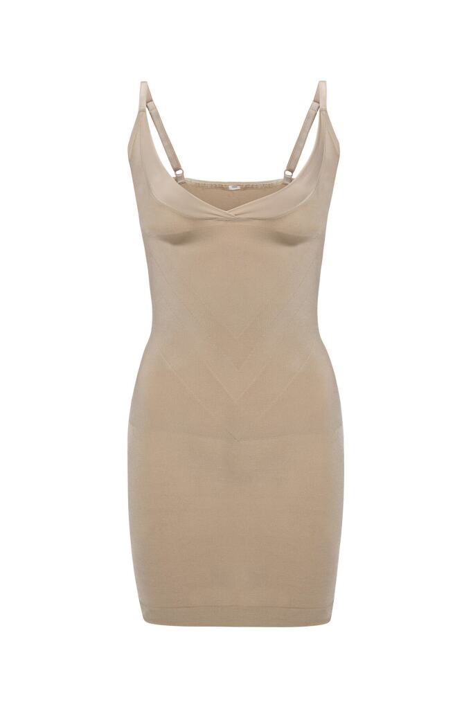 ⁦Beige Seamless Body Shaper Dress⁩ - الصورة ⁦2⁩