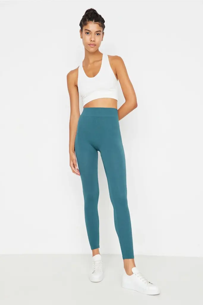 High-Waist Teal Leggings