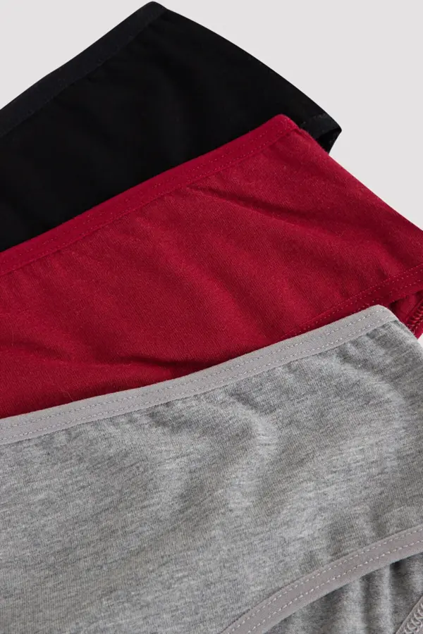 ⁦Multi Color Cover Colors Dark 3 Piece Slip Panties⁩ - الصورة ⁦2⁩